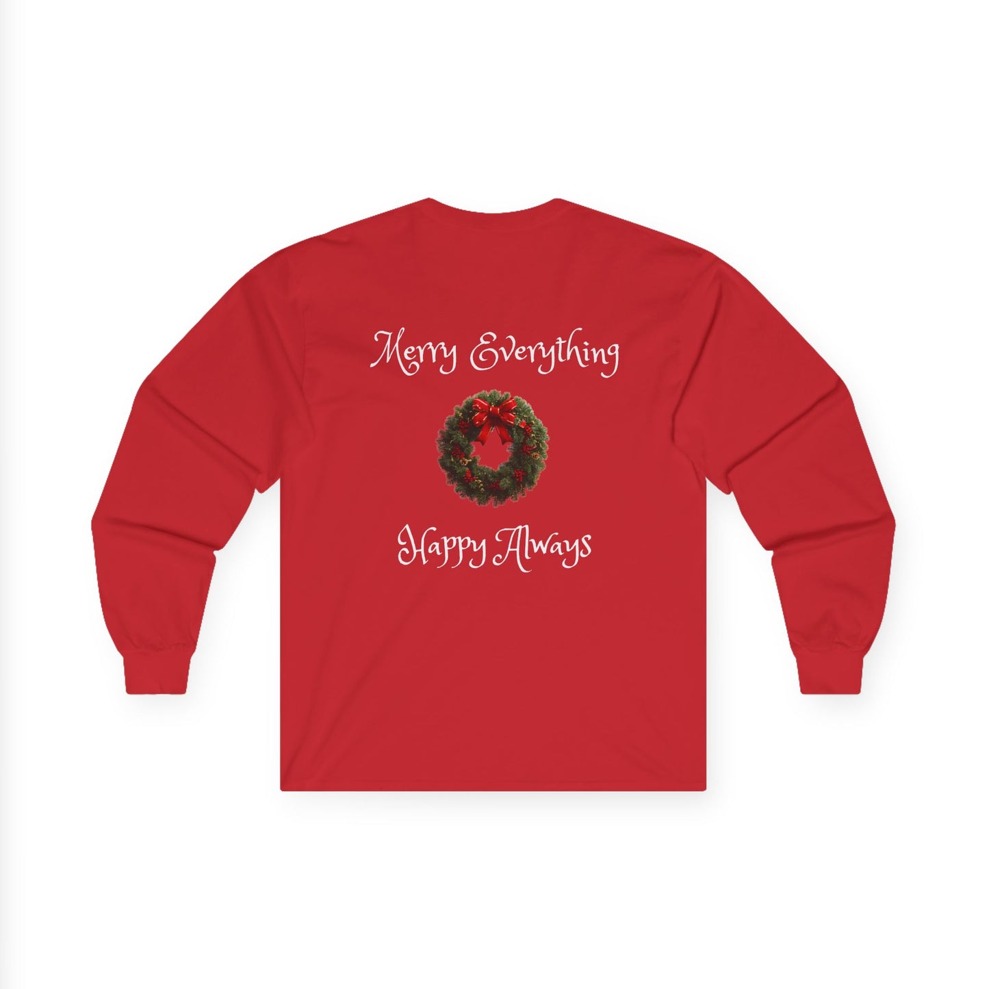 Adult Unisex Christmas Samoyed Dog Theme Long Sleeve Tee - 'Dreaming of a White Christmas' (Additional Colors)