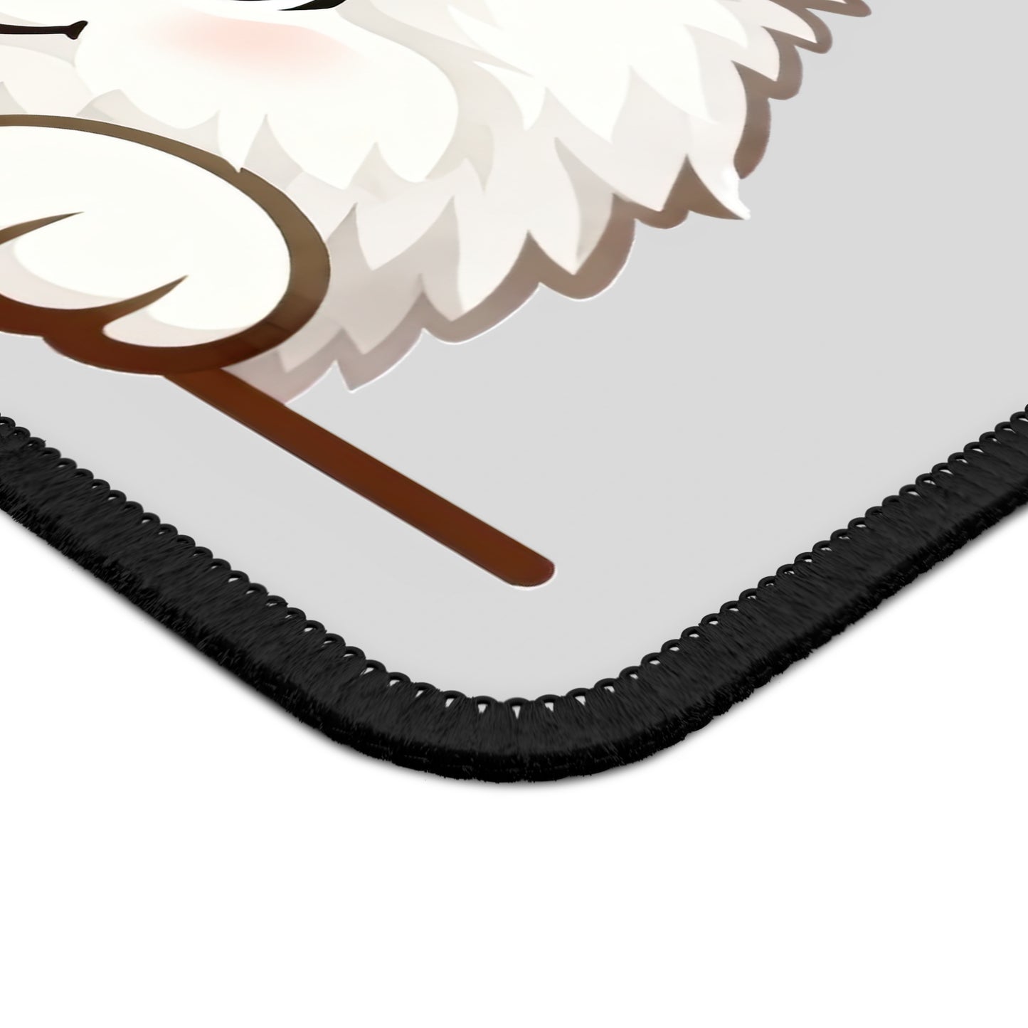 'Smile Big, Chase Dreams' Gaming Mouse Pad — Cute White Fluffy Samoyed Dog Design