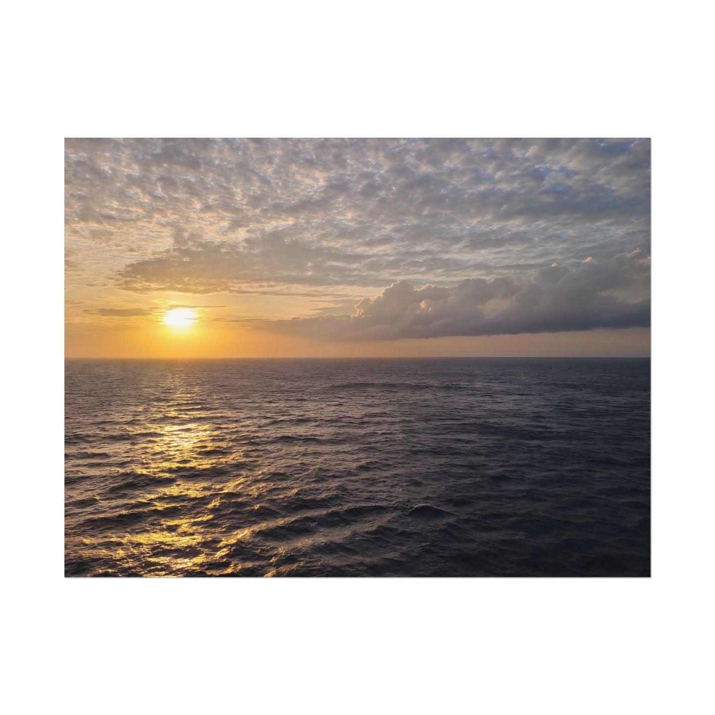 Nature Sunset Over the Ocean Water Wall Art Print