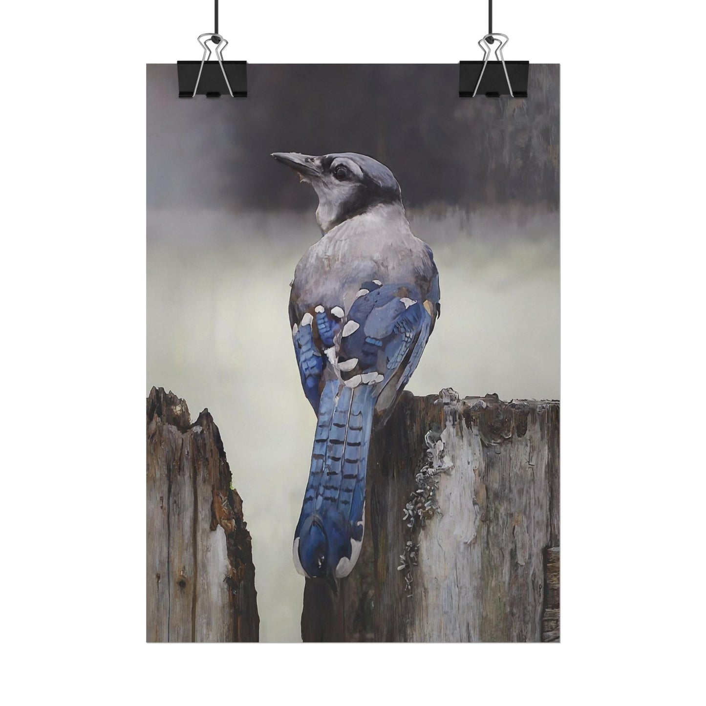 Nature-Inspired Bluejay Bird Wall Art Print