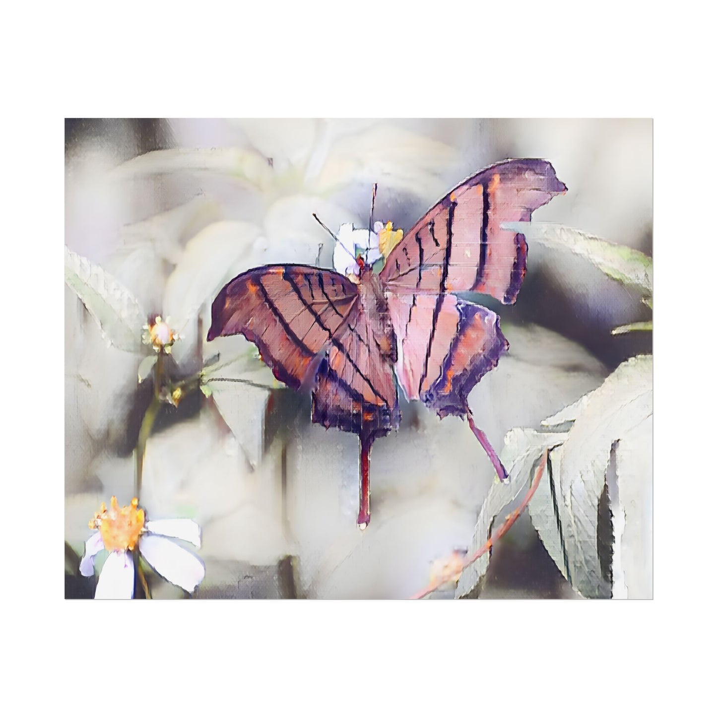 Nature-Inspired Orange Butterfly Wall Art Print