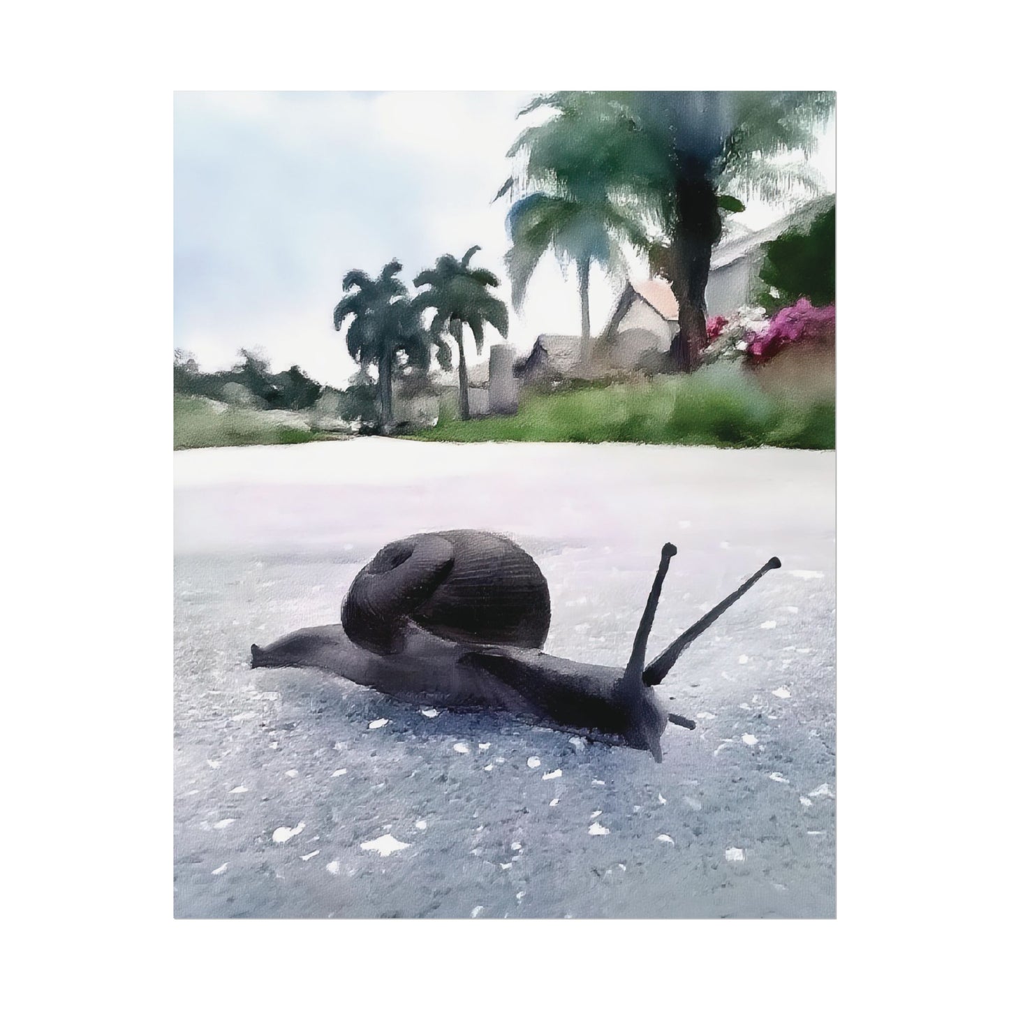 Nature-Inspired 'At a Snail's Pace' Wall Art Print