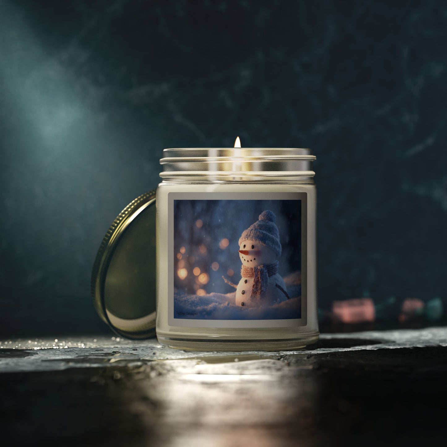 Winter Snowman Coconut Apricot Wax Scented Candle (Choice of Scents, 9oz)