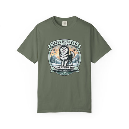 Unisex Adult Happy Husky Co. Design Logo T-Shirt — "Spreading Joy One Tail Wag At A Time" Graphic Tee (Additional Colors)