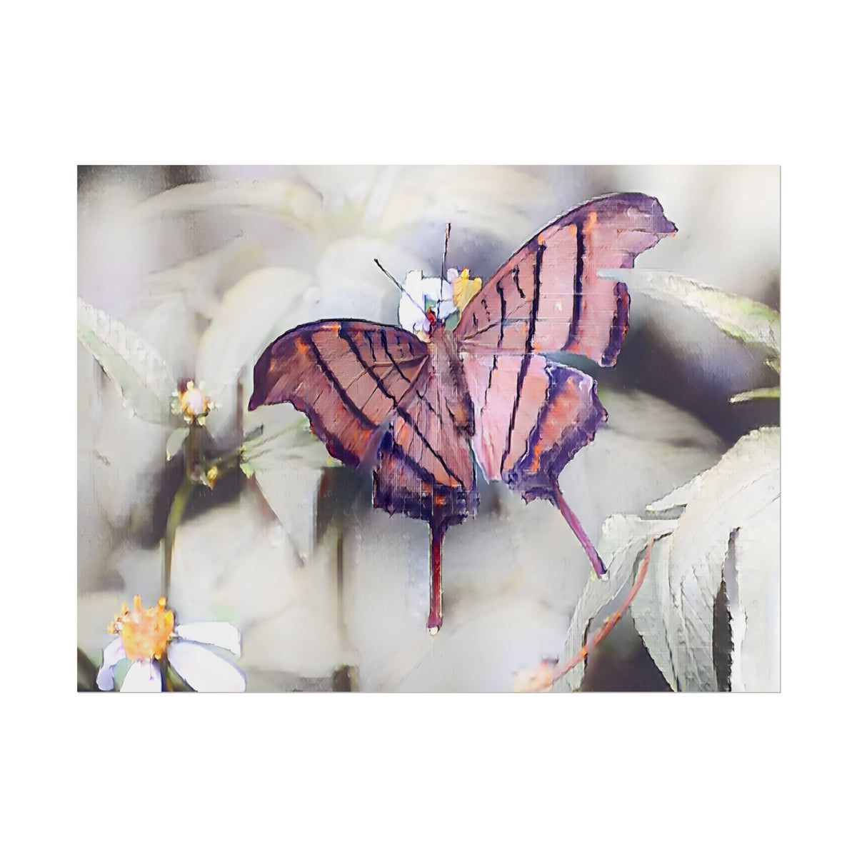 Nature-Inspired Orange Butterfly Wall Art Print