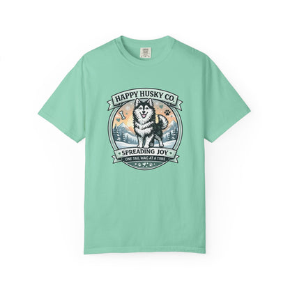 Unisex Adult Happy Husky Co. Design Logo T-Shirt — "Spreading Joy One Tail Wag At A Time" Graphic Tee (Additional Colors)