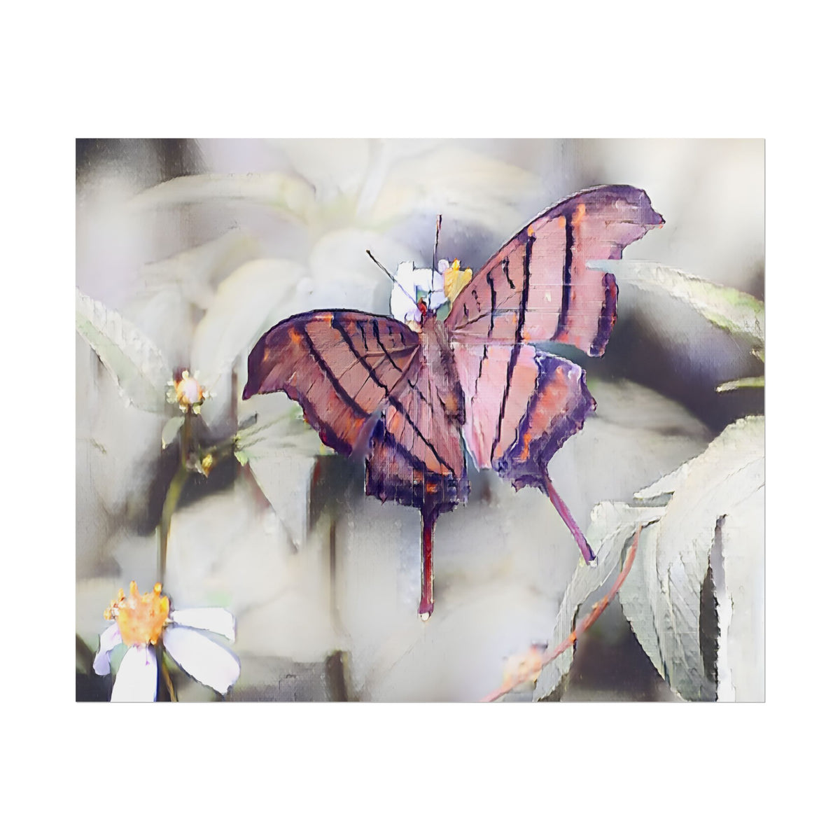 Nature-Inspired Orange Butterfly Wall Art Print