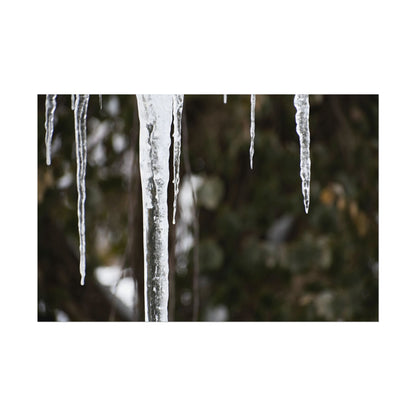 Winter Icicles Frozen Nature Wall Art Print