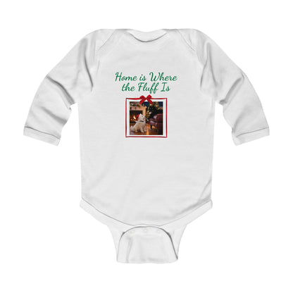 Infant Christmas Theme Bodysuit - 'Home is Where the Fluff Is' (Additional Colors)