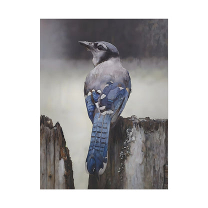Nature-Inspired Bluejay Bird Wall Art Print