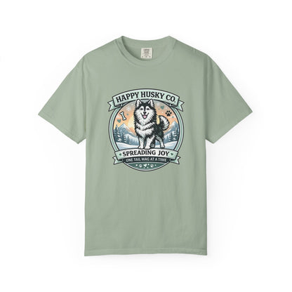 Unisex Adult Happy Husky Co. Design Logo T-Shirt — "Spreading Joy One Tail Wag At A Time" Graphic Tee (Additional Colors)