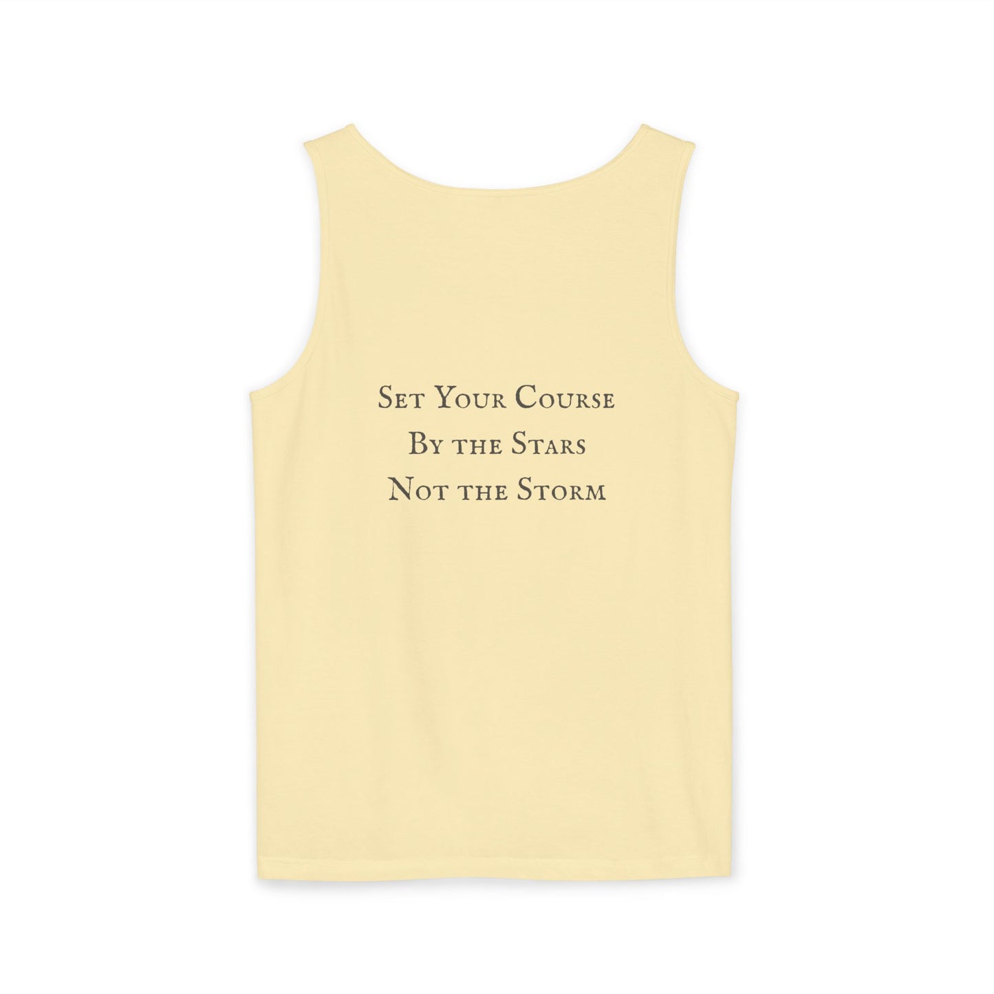 Unisex Adult Nautical Sailboat Tank Top — 'Set Your Course By The Stars, Not The Storm' Beach Graphic Tank (Additional Colors)