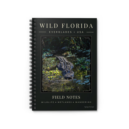 Wild Florida Alligator Design Spiral Notebook – Wildlife Journal, Nature Lover Gift