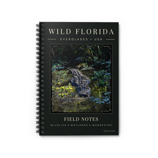 Wild Florida Alligator Design Spiral Notebook – Wildlife Journal, Nature Lover Gift