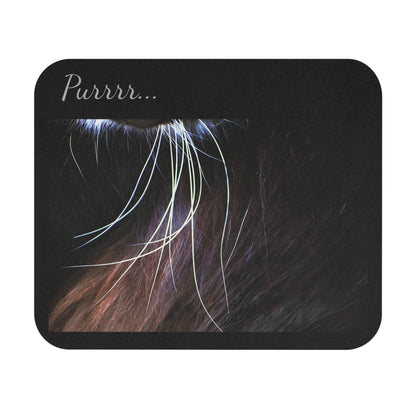 Cat Whiskers Purrrrfect Black Mouse Pad (Rectangle)