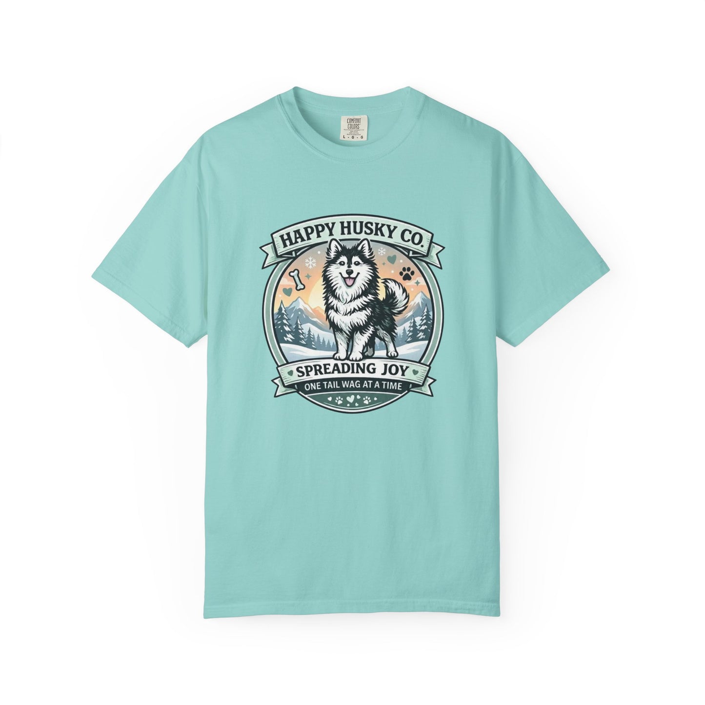 Unisex Adult Happy Husky Co. Design Logo T-Shirt — "Spreading Joy One Tail Wag At A Time" Graphic Tee (Additional Colors)
