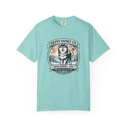Unisex Adult Happy Husky Co. Design Logo T-Shirt — "Spreading Joy One Tail Wag At A Time" Graphic Tee (Additional Colors)