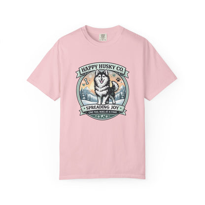 Unisex Adult Happy Husky Co. Design Logo T-Shirt — "Spreading Joy One Tail Wag At A Time" Graphic Tee (Additional Colors)