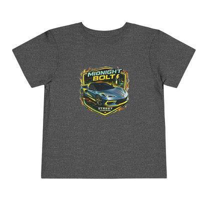 Toddler 'Midnight Bolt' Blue Sports Car Theme Street Legends Series Short Sleeve Tee (Additional Colors)