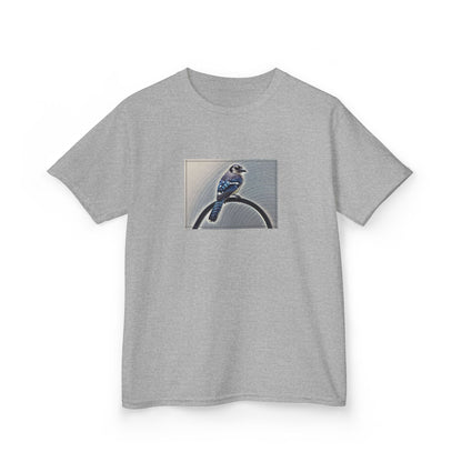 Kids Nature Blue Jay Theme Heavy Cotton Tee (Additional Colors)