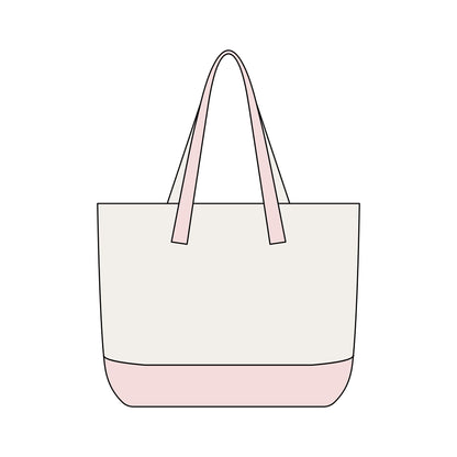 Cute Cat Face Canvas Tote Bag —  'Purr More, Hiss Less' Zippered Beach & Market Tote (Additional Colors)