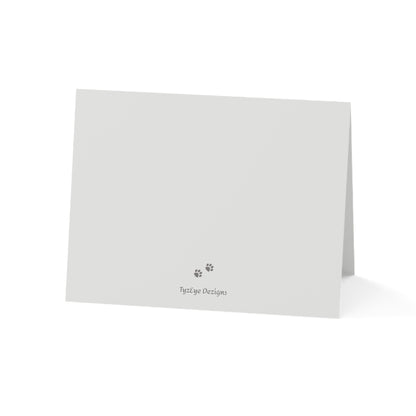 Two Cats & A Heart Greeting Card — 'Purrfect Together, Meow and Always' Note for Couples, Cat Lovers (1/10/30 pcs)