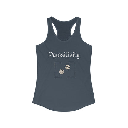 Women's 'Pawsitivity' Racerback Tank Top (Additional Colors)