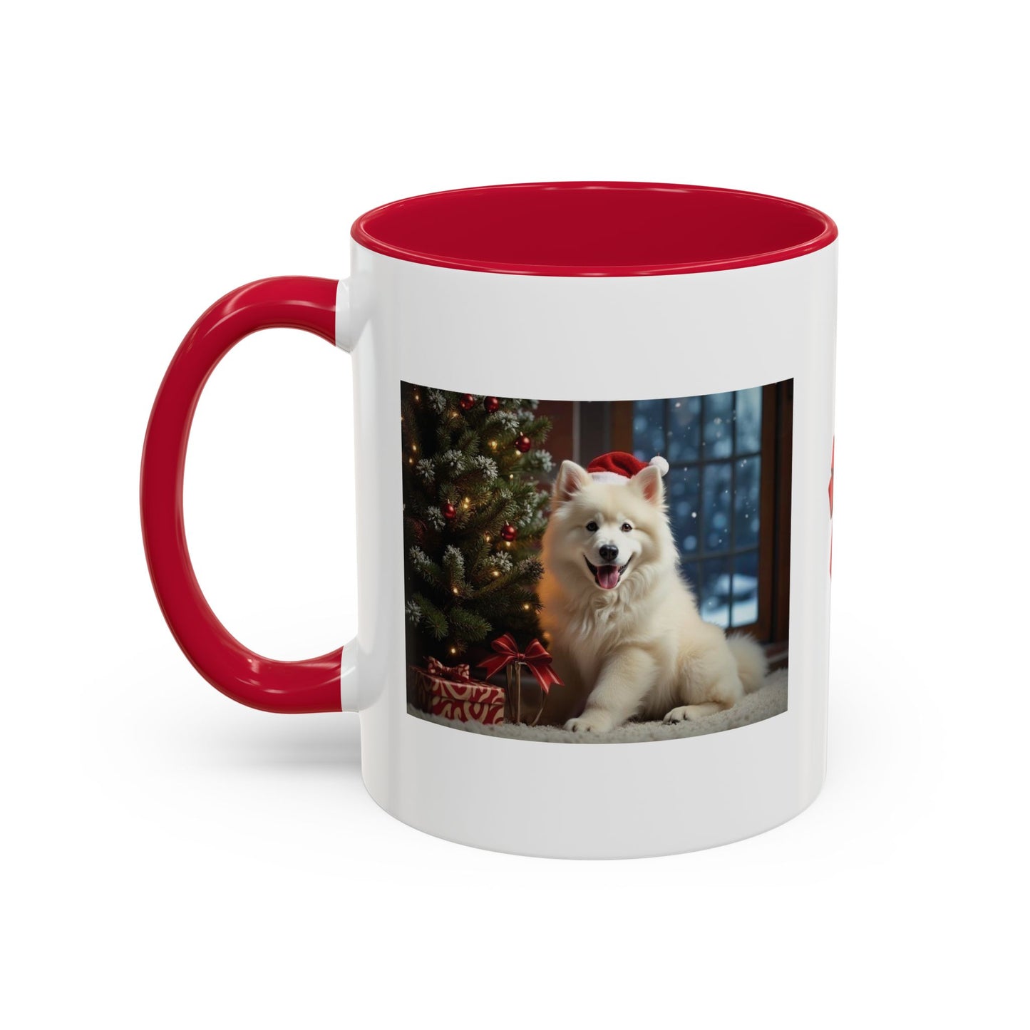 Festive Christmas Samoyed Theme Dog Mug (Additional Size and Color)
