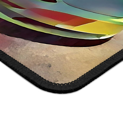 Artsy Green & Yellow Sportscar Theme Mouse Pad