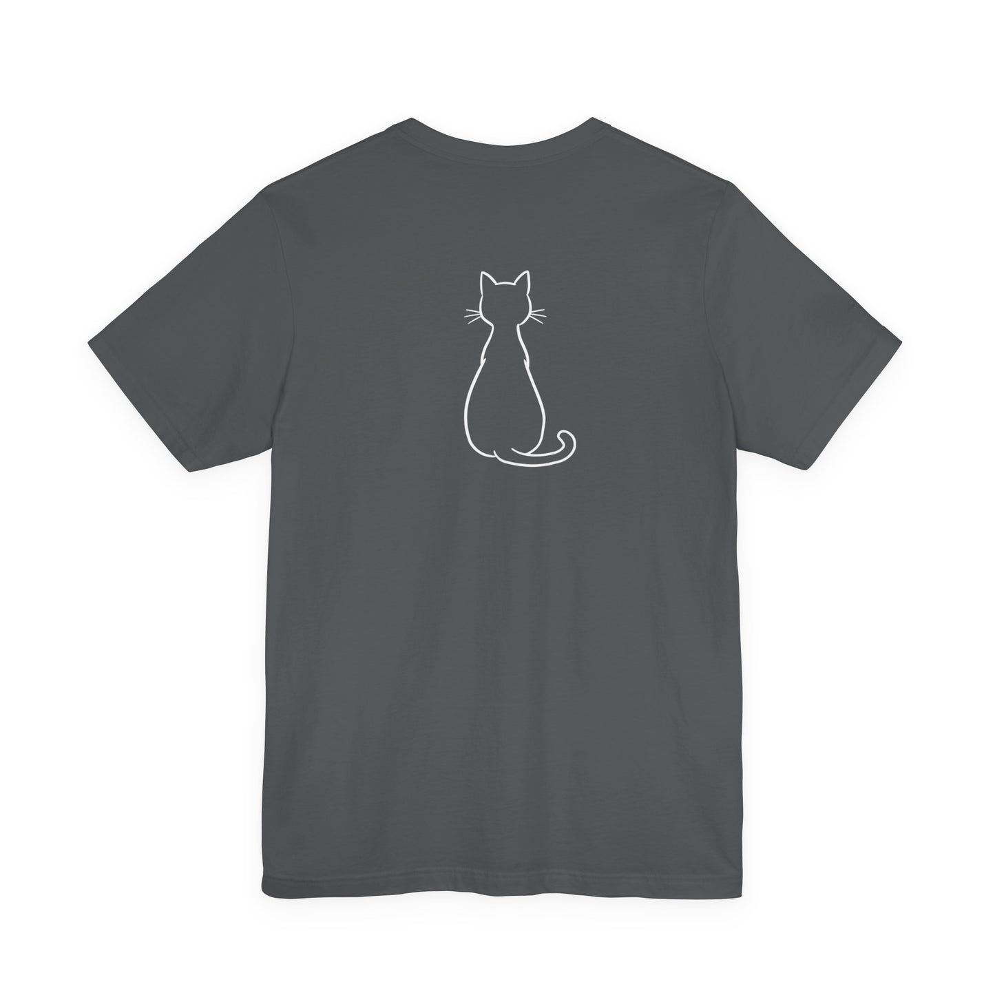 Adult Catitude Tee 'Purr More, Hiss Less' & Cat Silhouette Double-Sided Minimalist Cat T‑Shirt (Additional Colors)