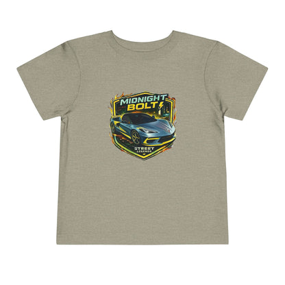 Toddler 'Midnight Bolt' Blue Sports Car Theme Street Legends Series Short Sleeve Tee (Additional Colors)