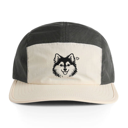 Adorable Husky Face & A Heart Design Two-Tone Nylon Cap (Additional Colors)