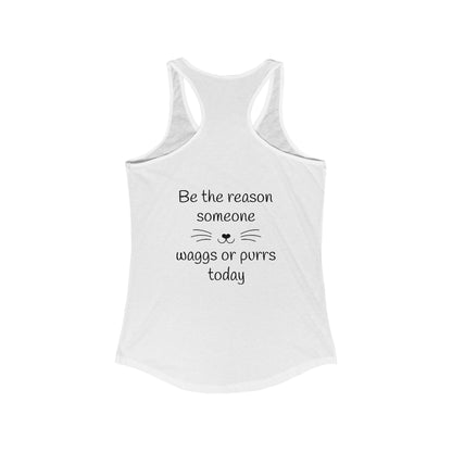Women's 'Pawsitivity' Racerback Tank Top (Additional Colors)