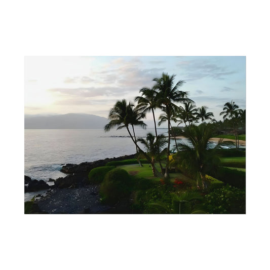 Tropical Paradise Scenic Beach Ocean Nature Wall Art Print