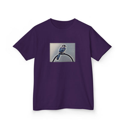 Kids Nature Blue Jay Theme Heavy Cotton Tee (Additional Colors)