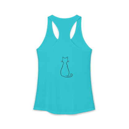 Catitude - 'Purr More Hiss Less' Double-Side Design Women's Racerback Tank Top (Additional Colors)