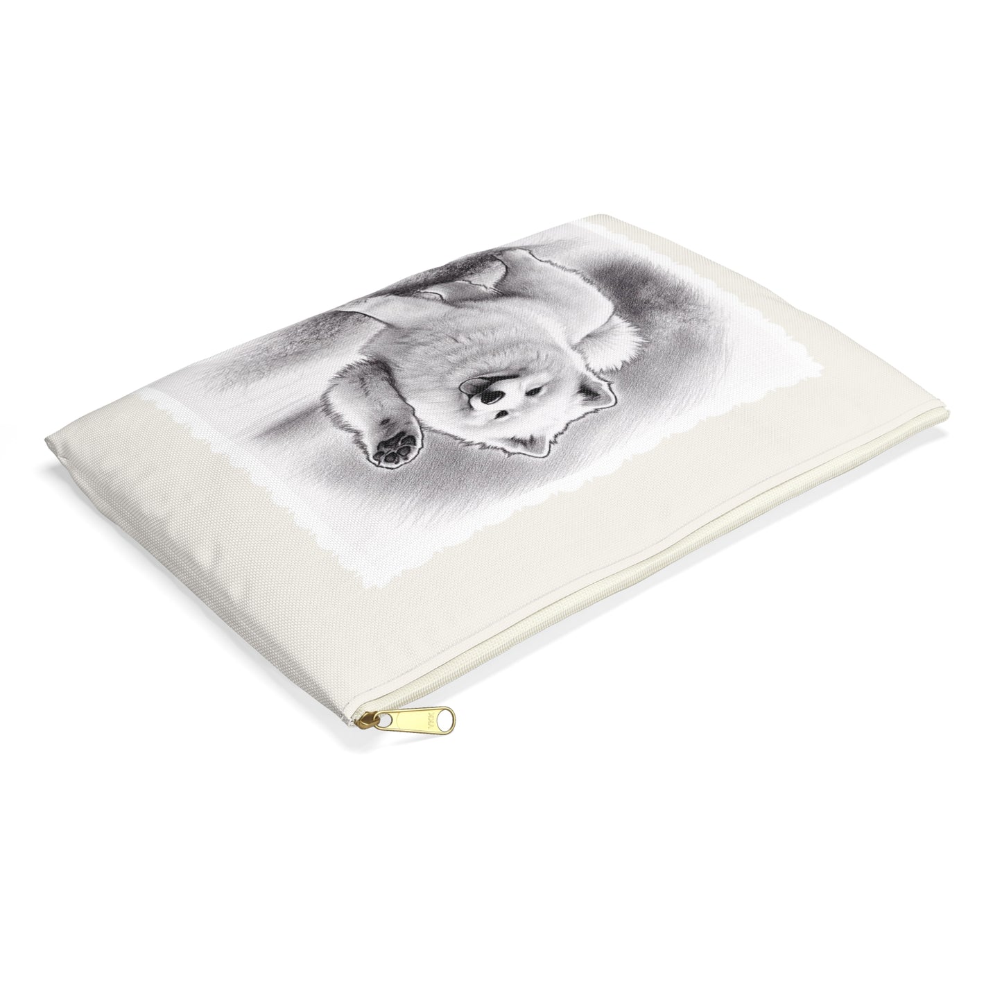 Samoyed Dog Accessory Pouch – Cute Waving Pup Zipper Bag for Phone, Makeup & Travel (Additional Size)