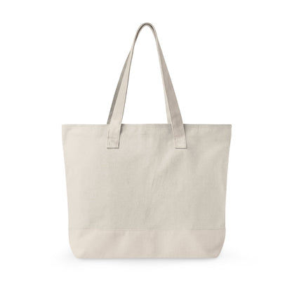 Cute Cat Face Canvas Tote Bag —  'Purr More, Hiss Less' Zippered Beach & Market Tote (Additional Colors)