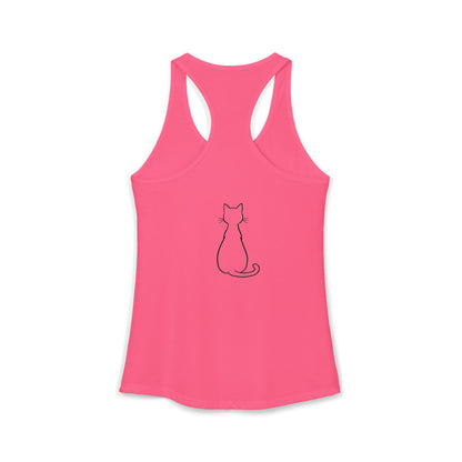 Catitude - 'Purr More Hiss Less' Double-Side Design Women's Racerback Tank Top (Additional Colors)
