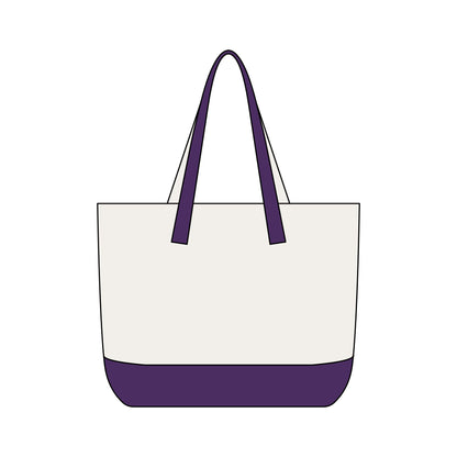 Two Doves in a Heart Zippered Canvas Tote Bag (Additional Colors)