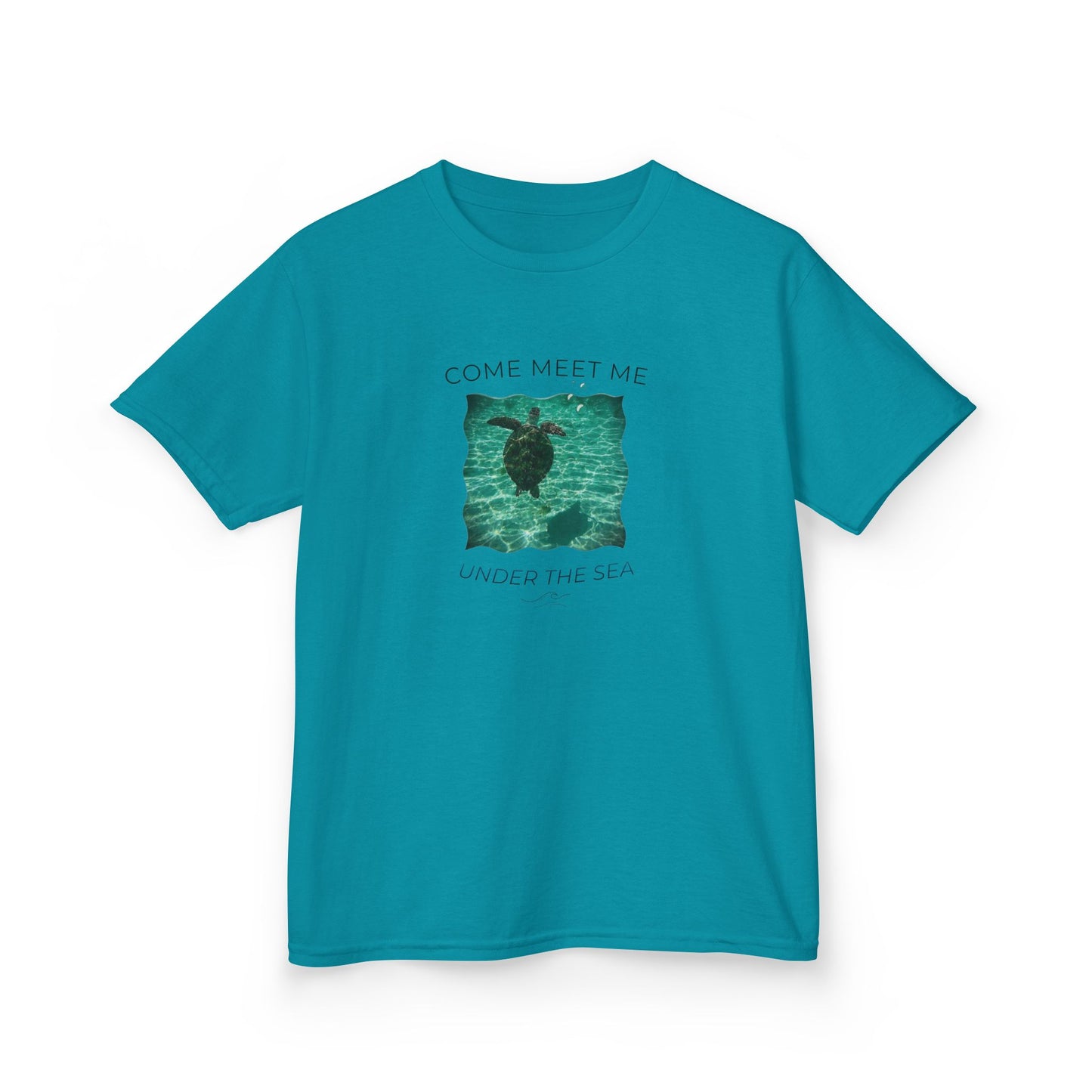 Kids Aquatic Theme Sea Turtle 'Come Meet Me Under the Sea' Cotton Tee (Additional Colors)