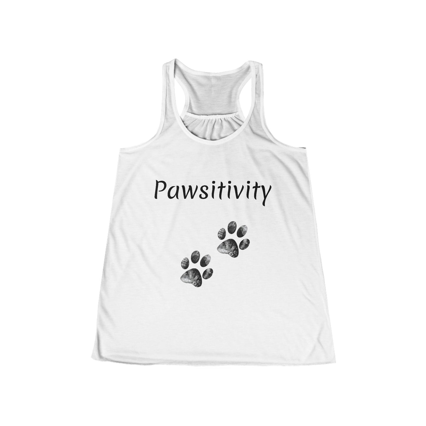 Women's 'Pawsitivity' Flowy Racerback Tank (Additional Colors)