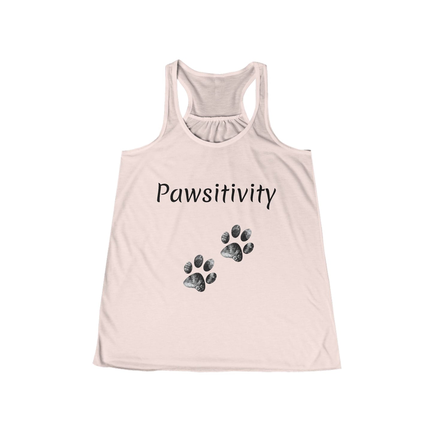 Women's 'Pawsitivity' Flowy Racerback Tank (Additional Colors)