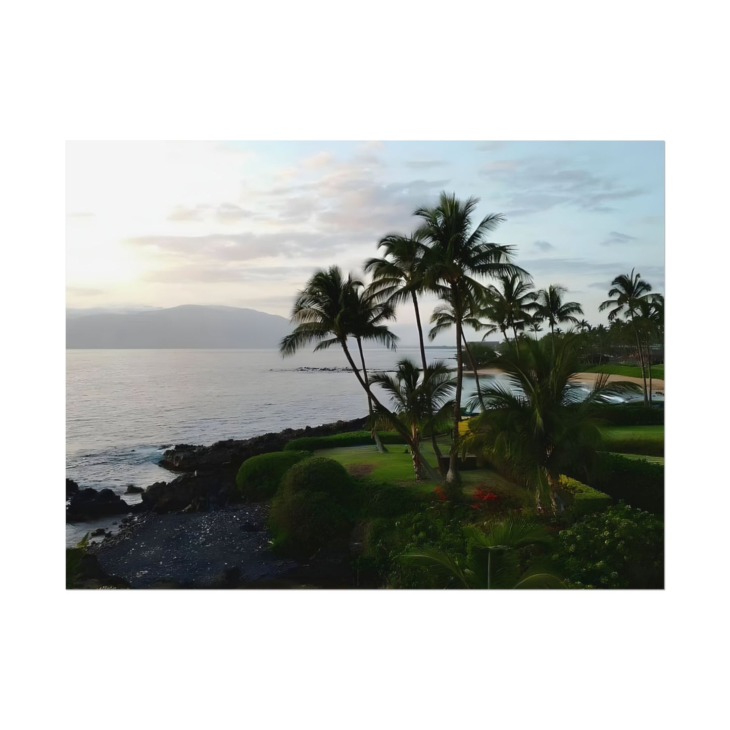 Tropical Paradise Scenic Beach Ocean Nature Wall Art Print