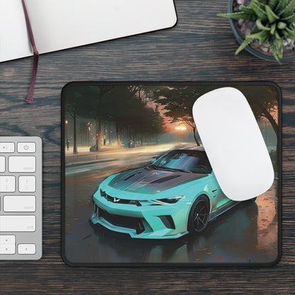Turquoise Sports Car Gaming Mouse Pad