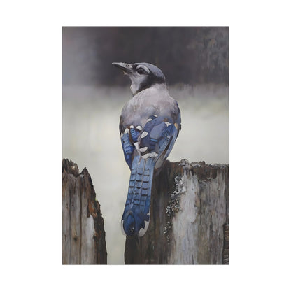 Nature-Inspired Bluejay Bird Wall Art Print