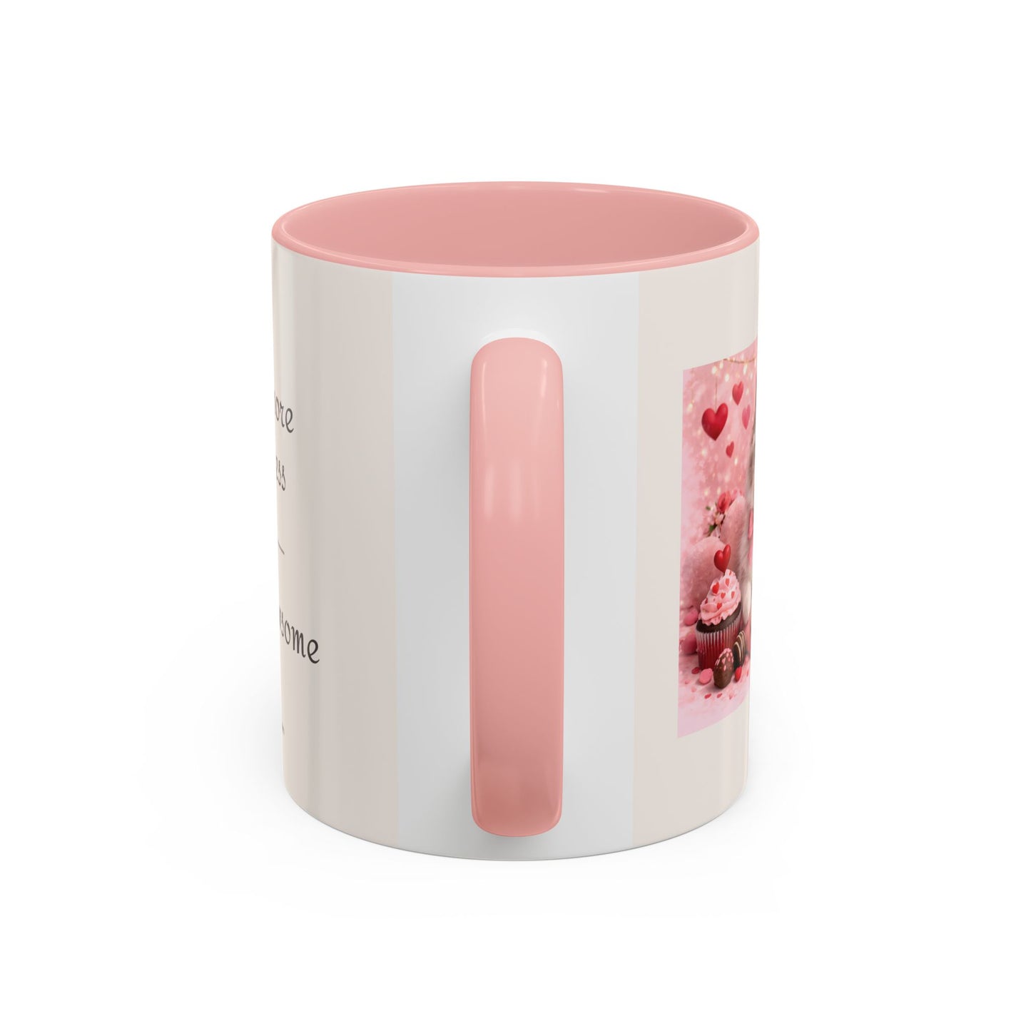 Valentine's Romantic Ragdoll Cat Theme 'Purr more Hiss less Stay pawsome' Accent Coffee Mug, 11 oz or 15 oz (Additional Color)