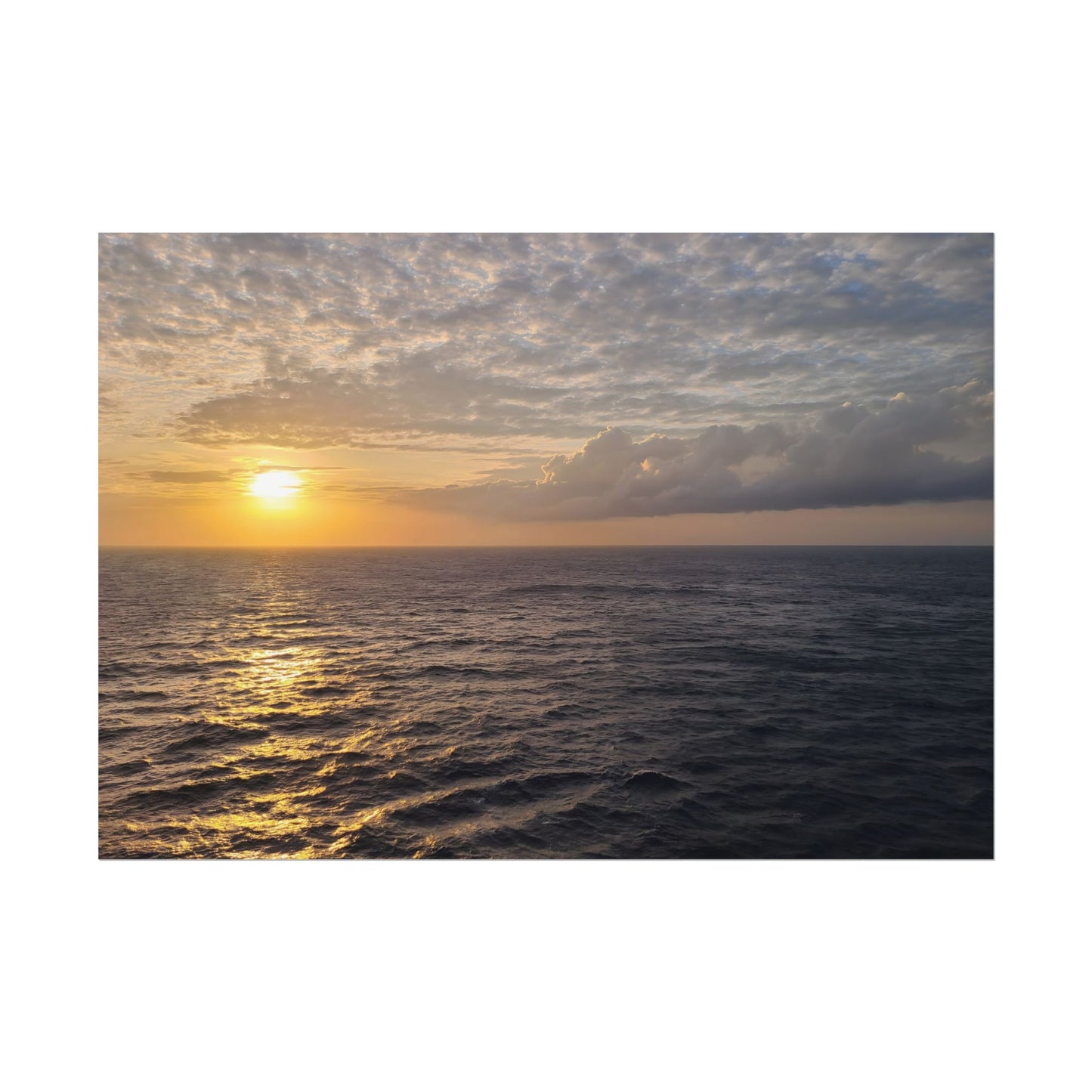 Nature Sunset Over the Ocean Water Wall Art Print