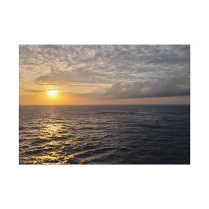 Nature Sunset Over the Ocean Water Wall Art Print