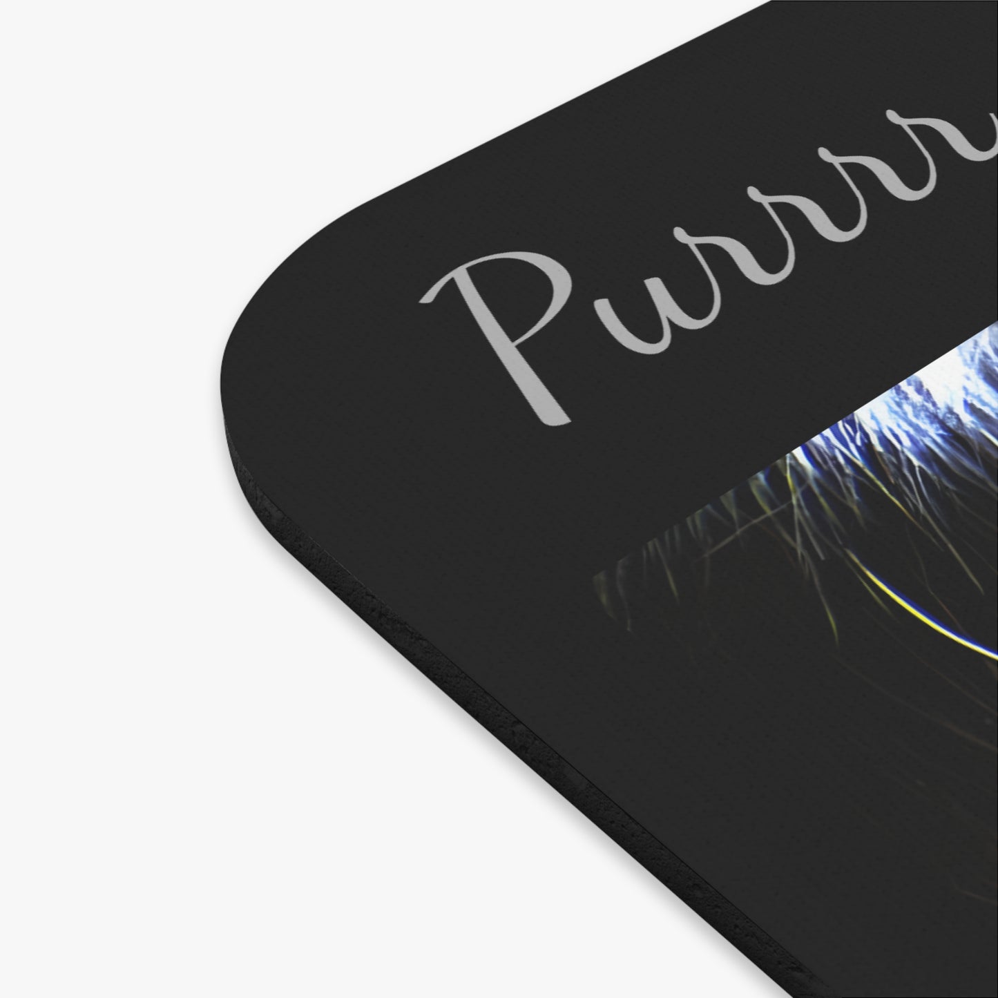 Cat Whiskers Purrrrfect Black Mouse Pad (Rectangle)